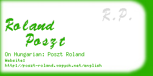 roland poszt business card